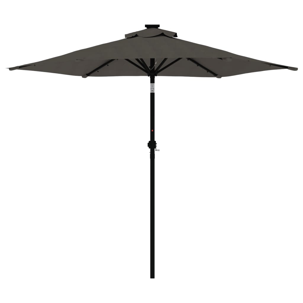 Vrtni suncobran s čeličnom šipkom antracit 225 x 225 x 212 cm