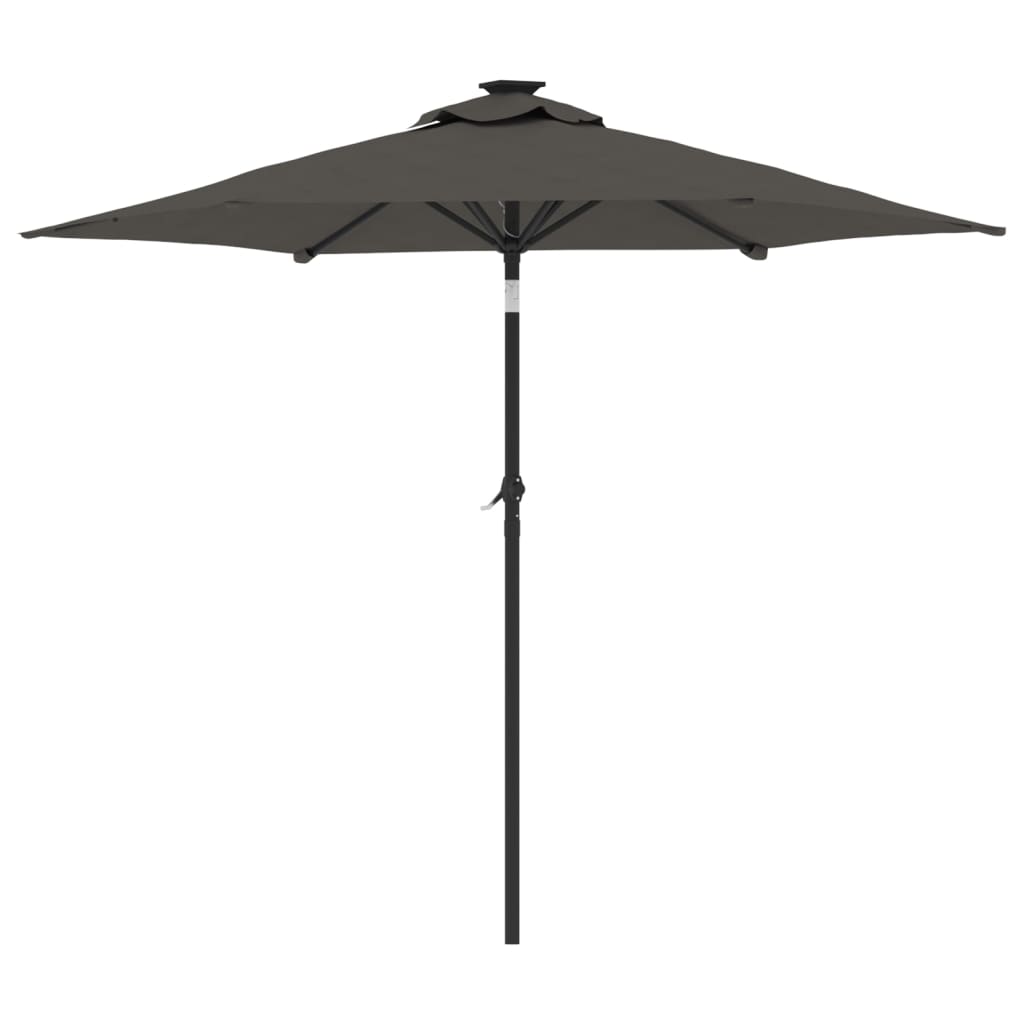 Vrtni suncobran s čeličnom šipkom antracit 225 x 225 x 212 cm