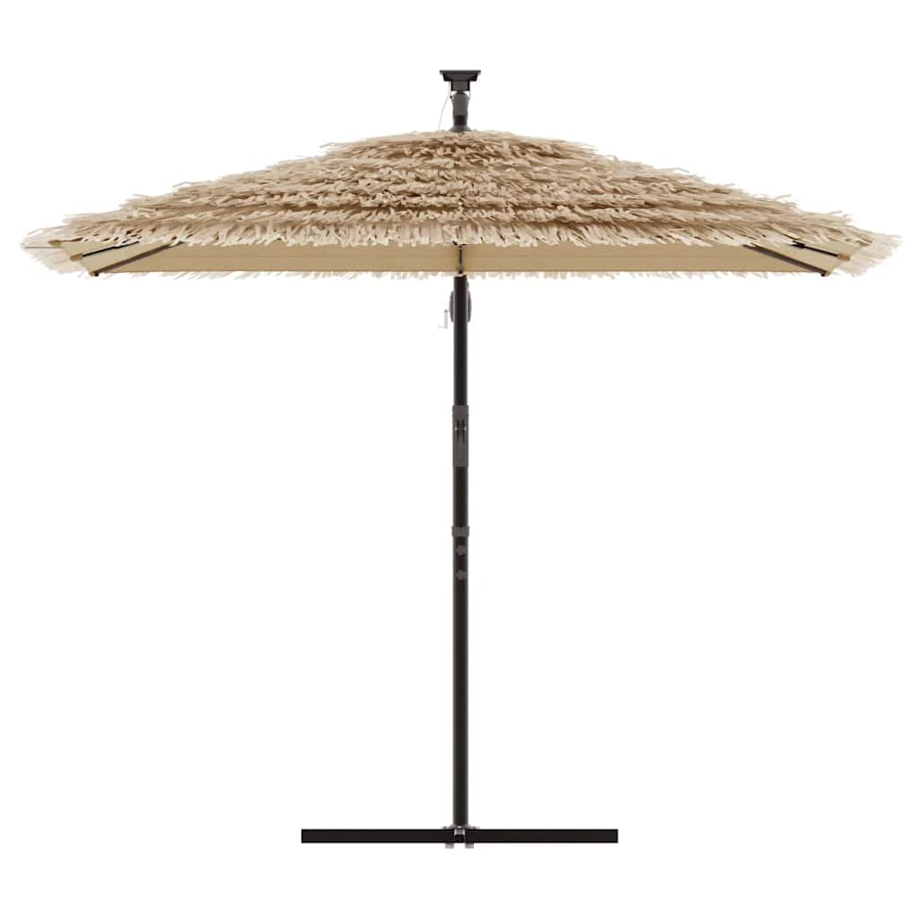 Vrtni suncobran s čeličnom šipkom smeđi 246x246x230 cm