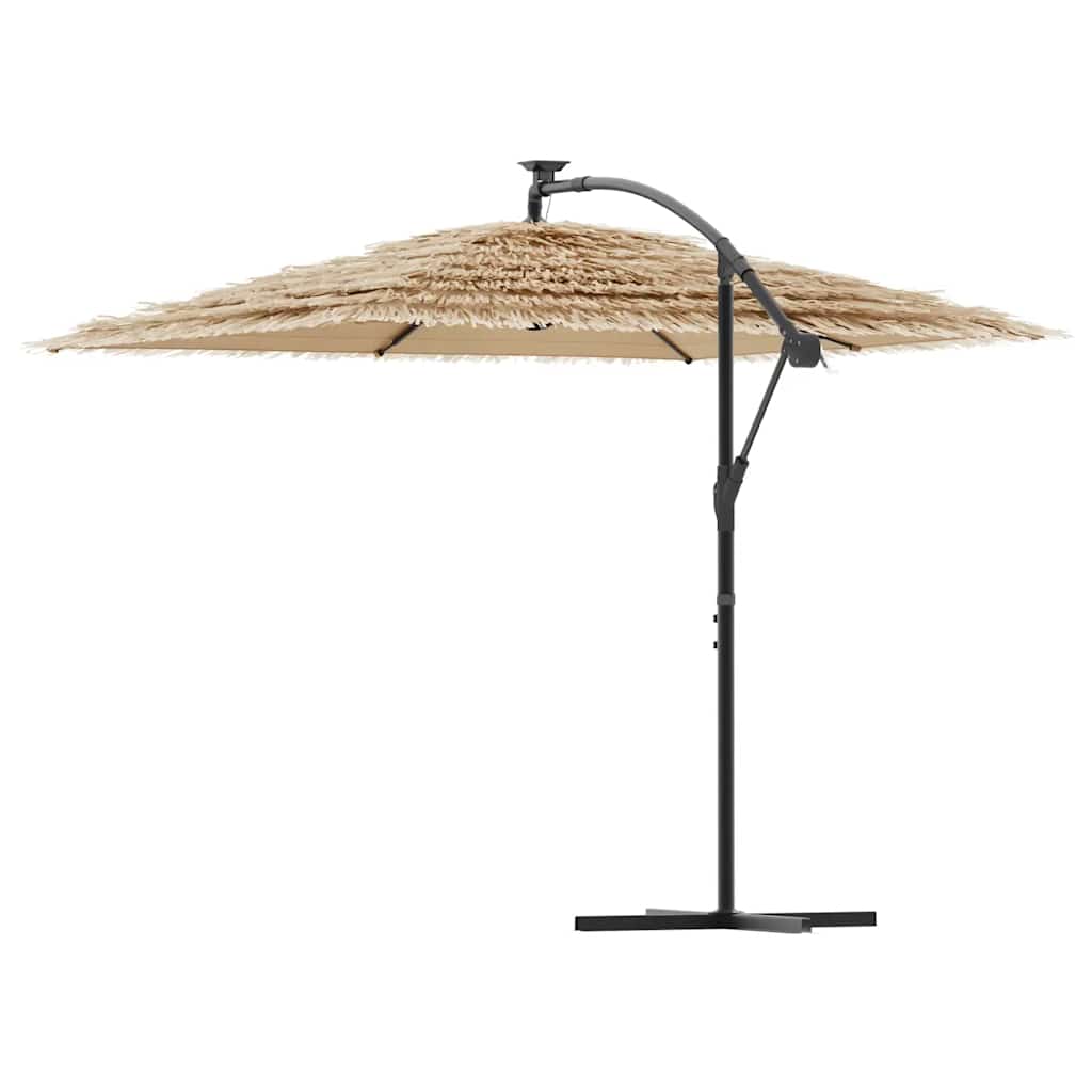 Vrtni suncobran s čeličnom šipkom smeđi 246x246x230 cm