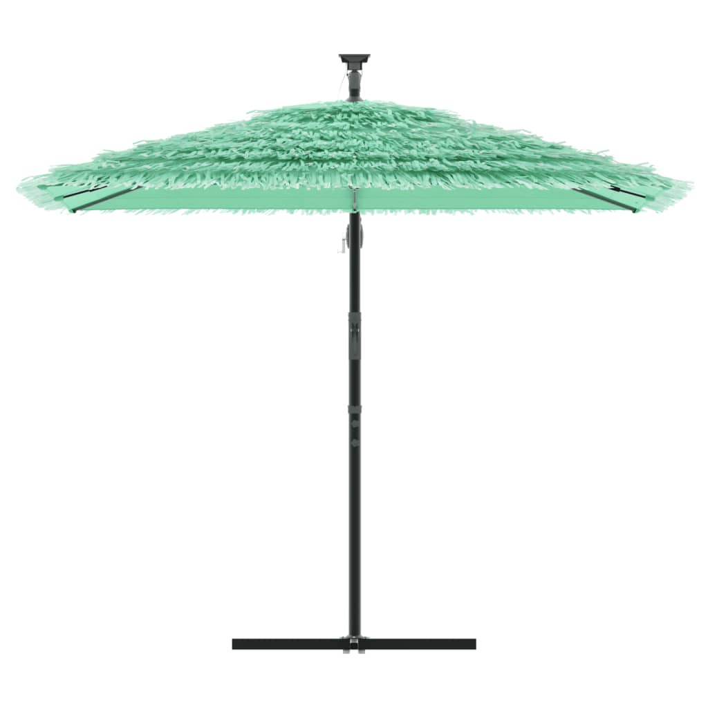 Vrtni suncobran s drvenim stupom zeleni 246x246x230 cm
