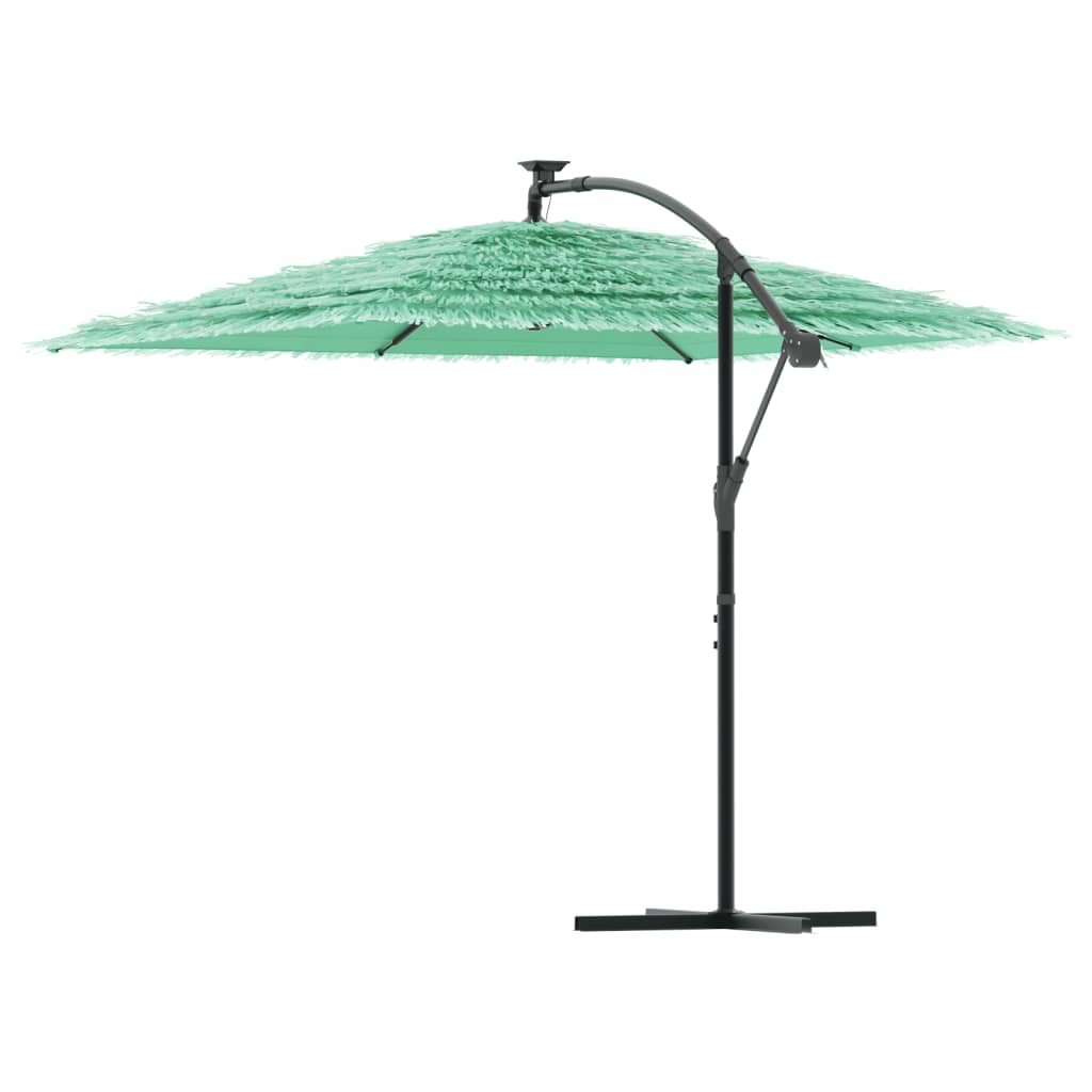Vrtni suncobran s drvenim stupom zeleni 246x246x230 cm