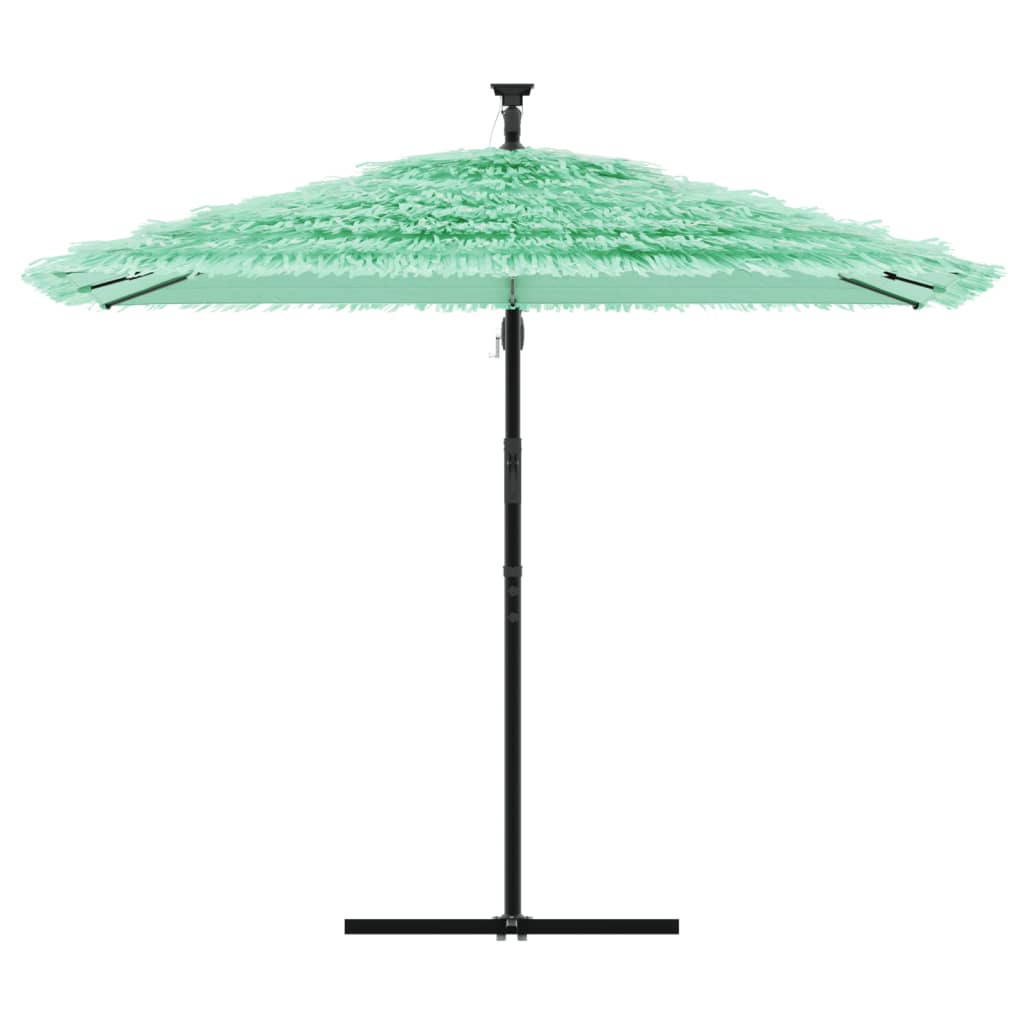 Vrtni suncobran s drvenim stupom zeleni 269x269x235 cm
