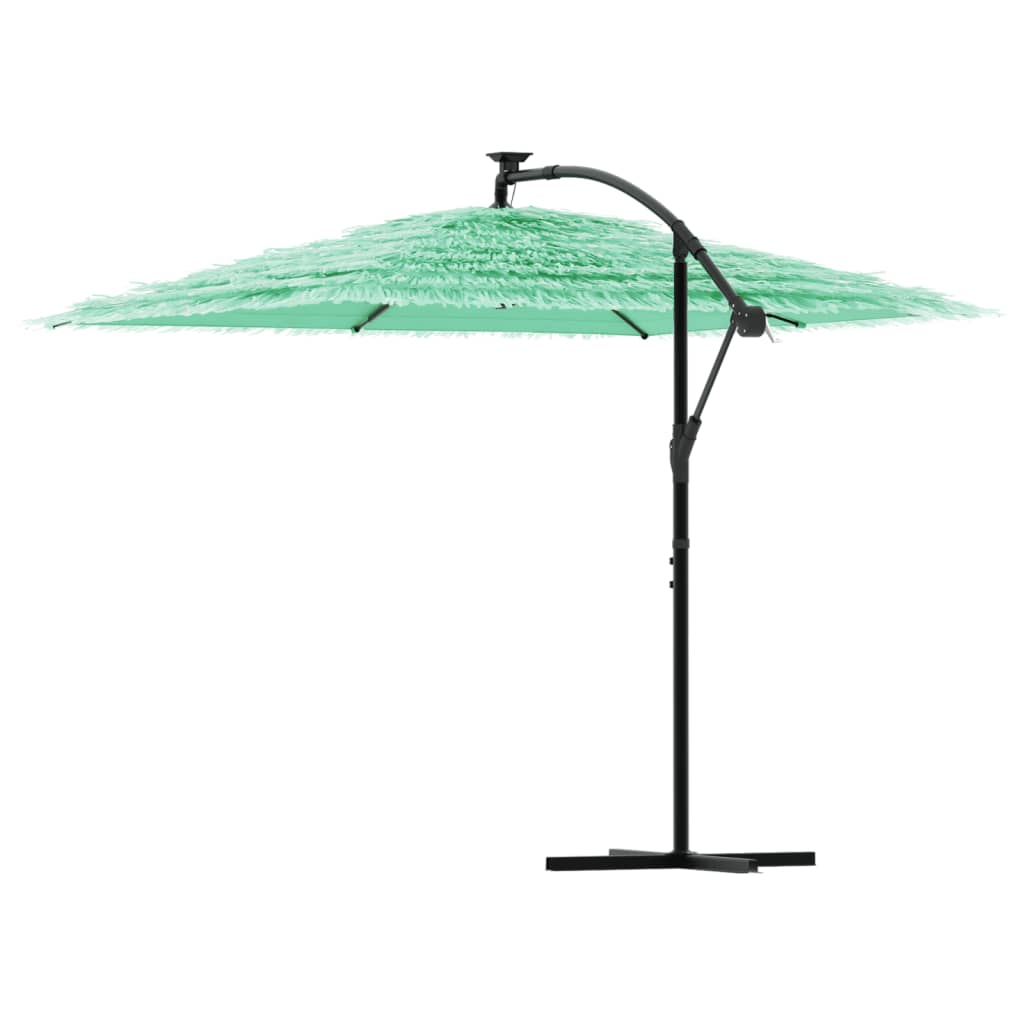Vrtni suncobran s drvenim stupom zeleni 269x269x235 cm