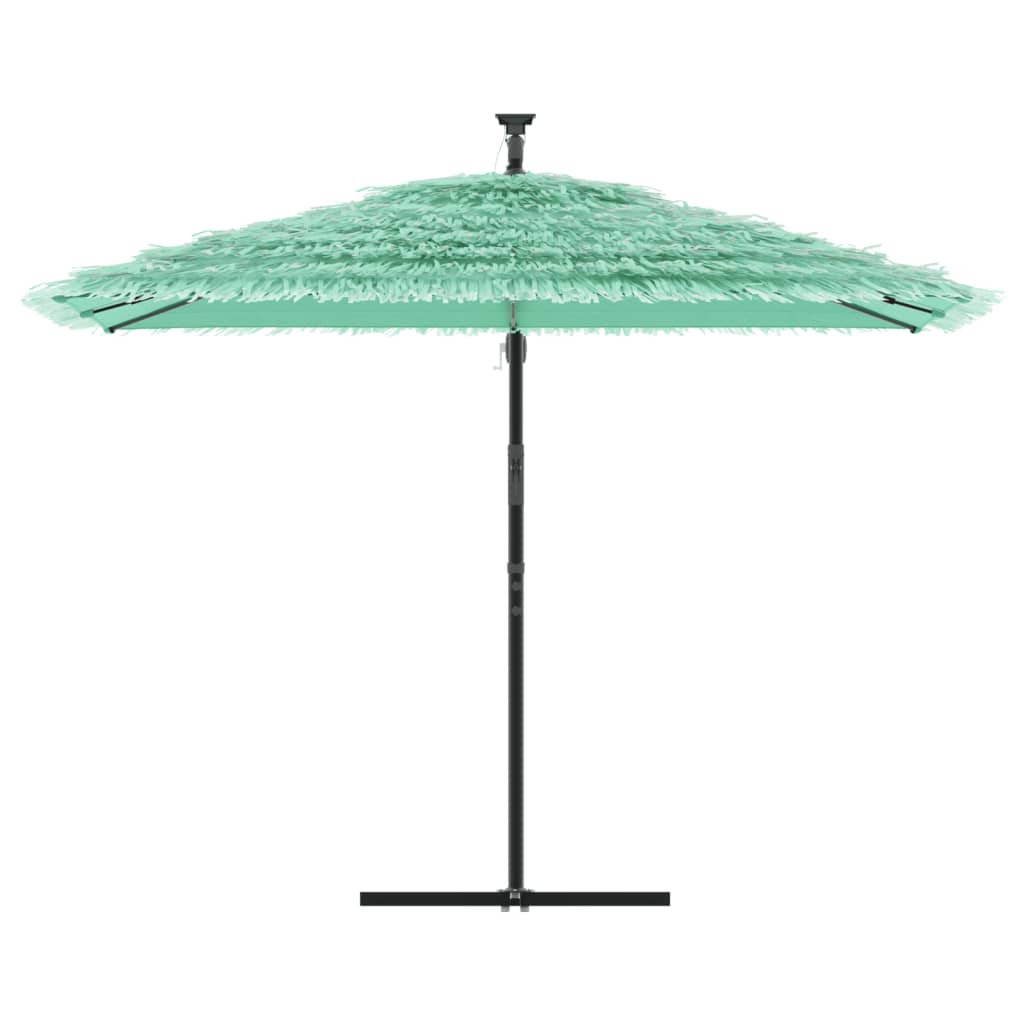 Vrtni suncobran s drvenim stupom zeleni 290x290x238 cm