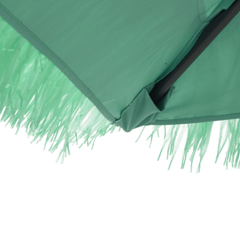 Vrtni suncobran s drvenim stupom zeleni 290x290x238 cm
