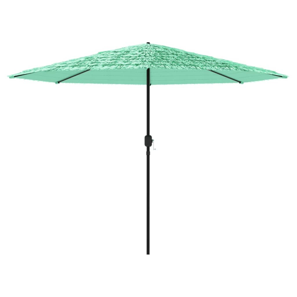 Vrtni suncobran s drvenim stupom zeleni 388x388x248 cm