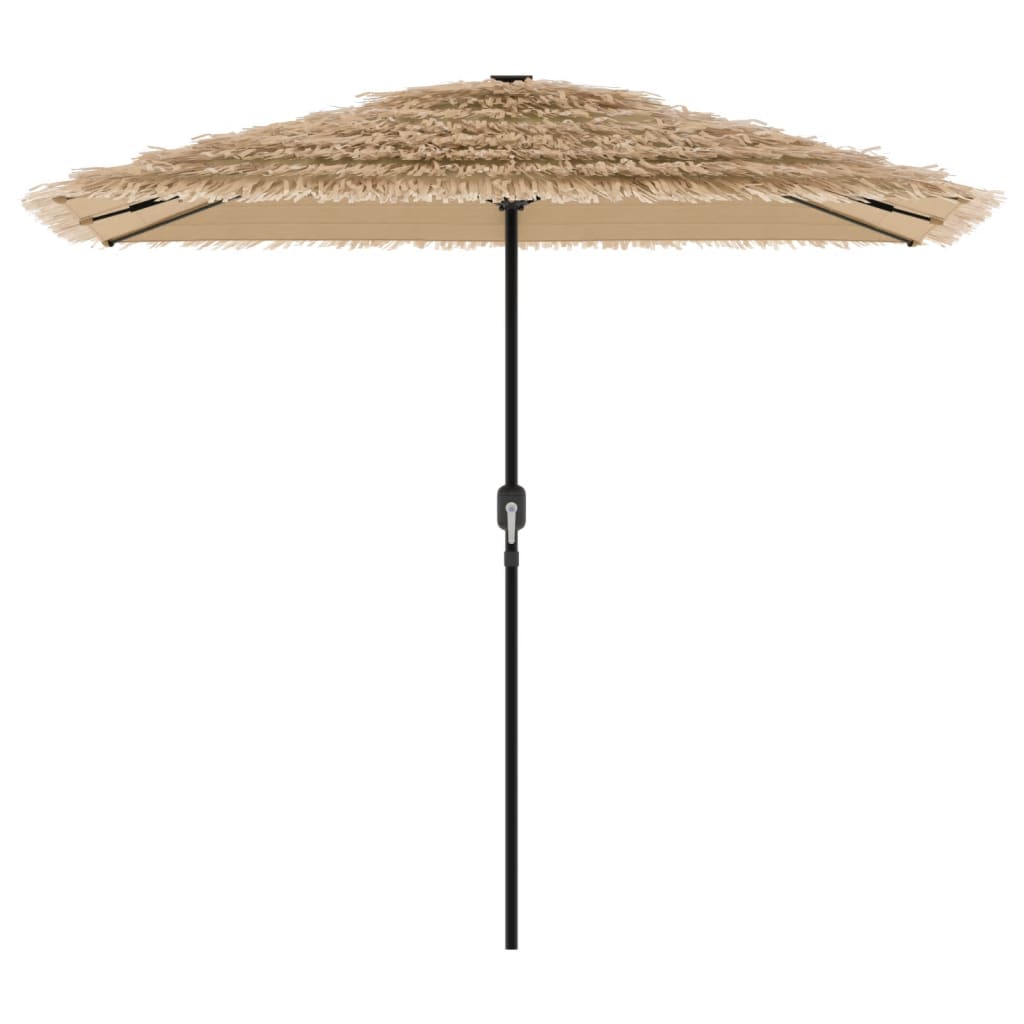 Vrtni suncobran LED s čeličnom šipkom smeđi 248x248x248 cm