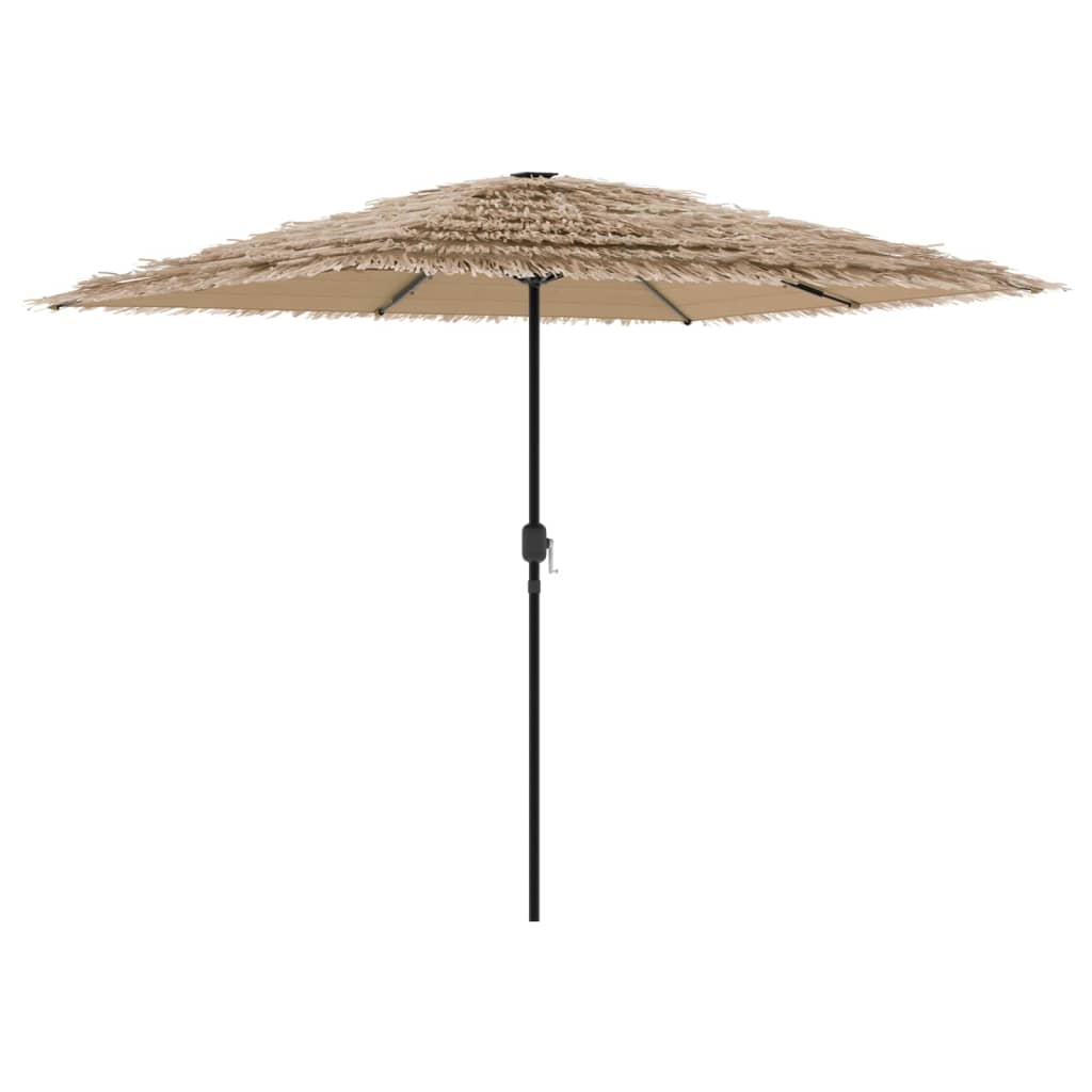 Vrtni suncobran LED s čeličnom šipkom smeđi 248x248x248 cm