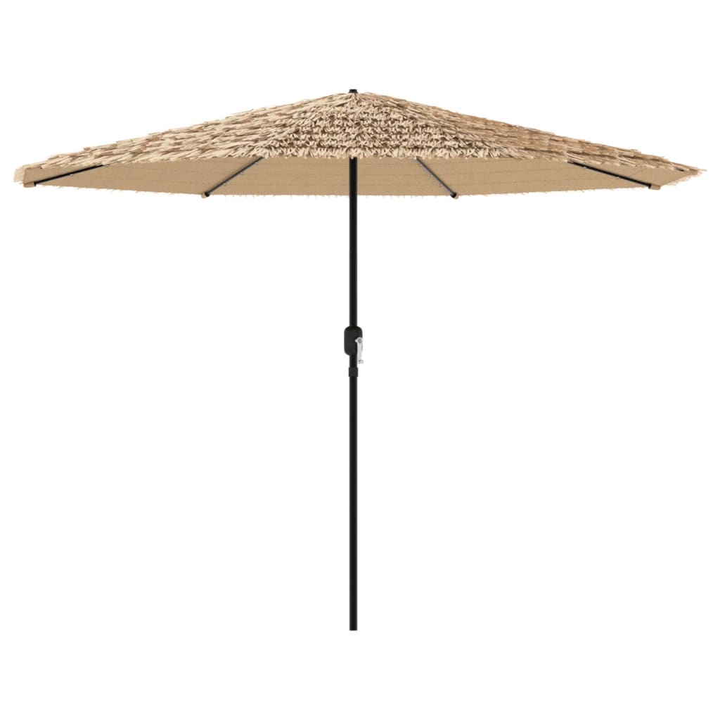 Vrtni suncobran LED s čeličnom šipkom smeđi 324x324x247 cm