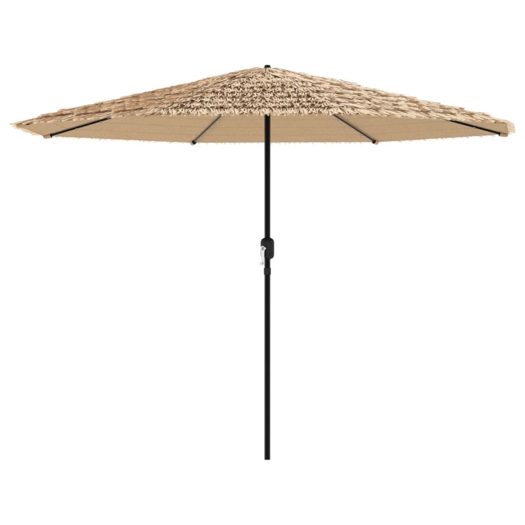 Vrtni suncobran LED s čeličnom šipkom smeđi 324x324x247 cm