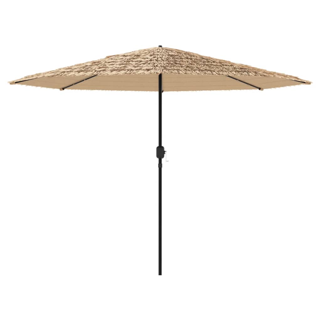 Vrtni suncobran LED s čeličnom šipkom smeđi 324x324x247 cm