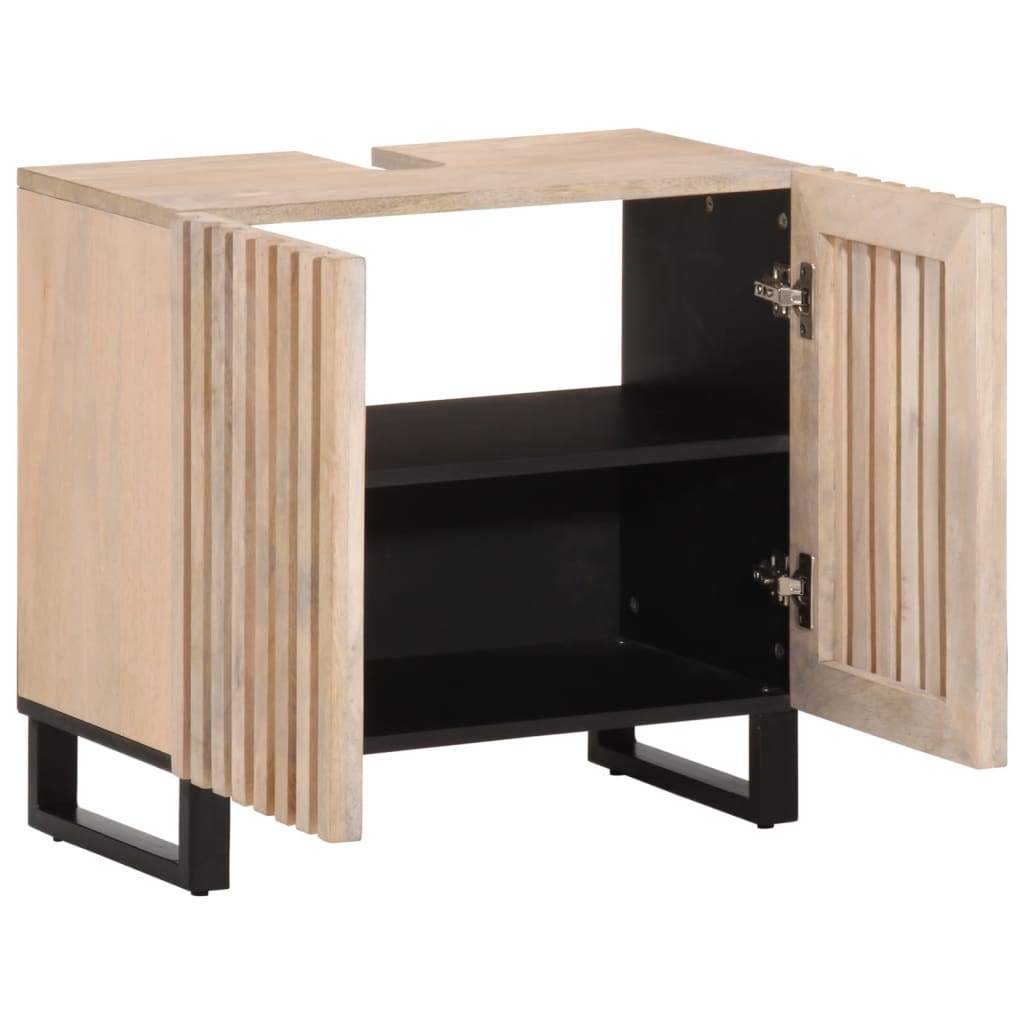 Kupaonski ormarić za umivaonik 62x34x58 cm masivno drvo manga
