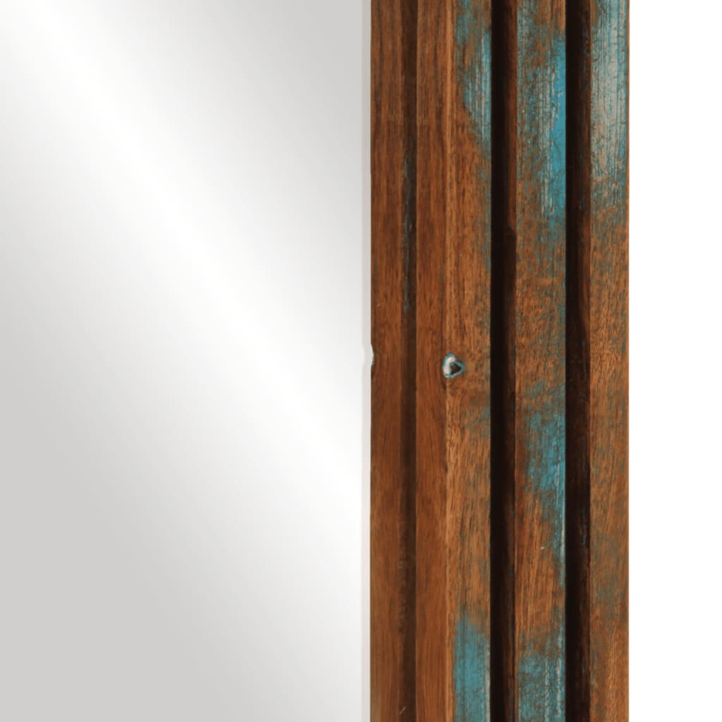 Kupaonsko ogledalo 50 x 70 cm masivno drvo bagrema i staklo