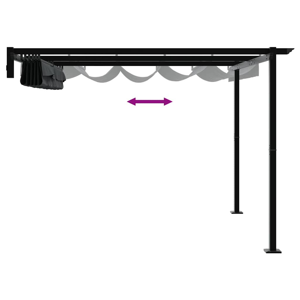 Gazebo Antracit 300 x 300 x 200 cm Poliester