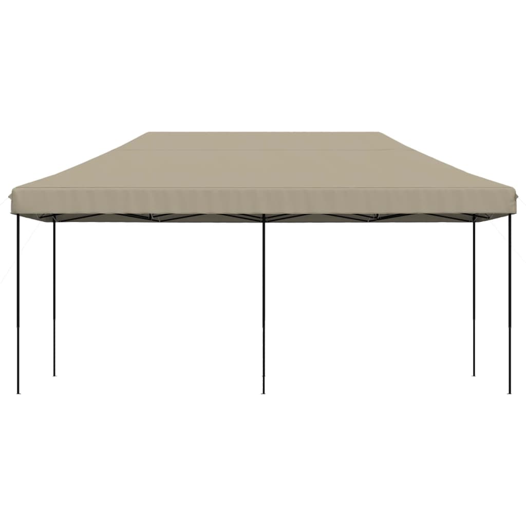Sklopivi prigodni šator za zabave smeđesivi 580x292x315 cm