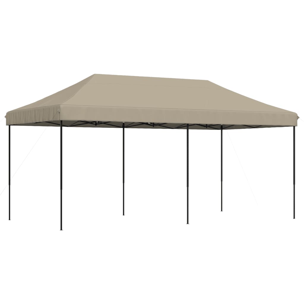 Sklopivi prigodni šator za zabave smeđesivi 580x292x315 cm