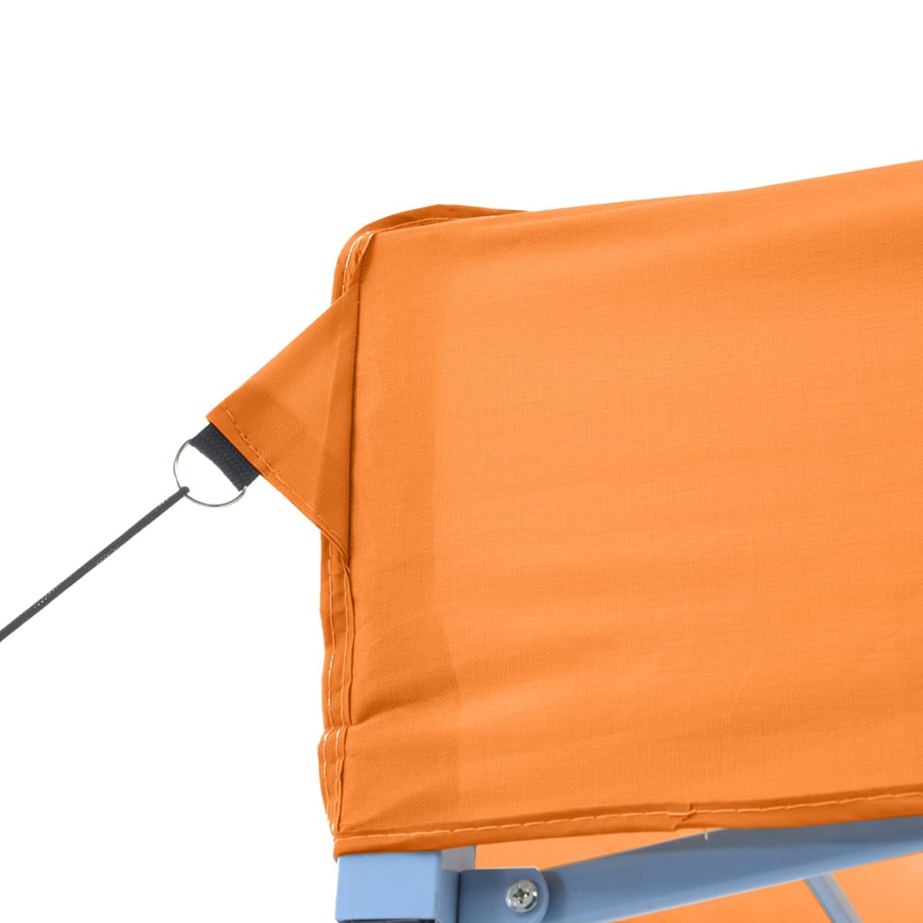 Sklopivi prigodni šator za zabave s 2 bočna zida narančasta