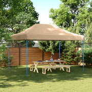 Sklopivi prigodni šator za zabave bež 410x279x315 cm