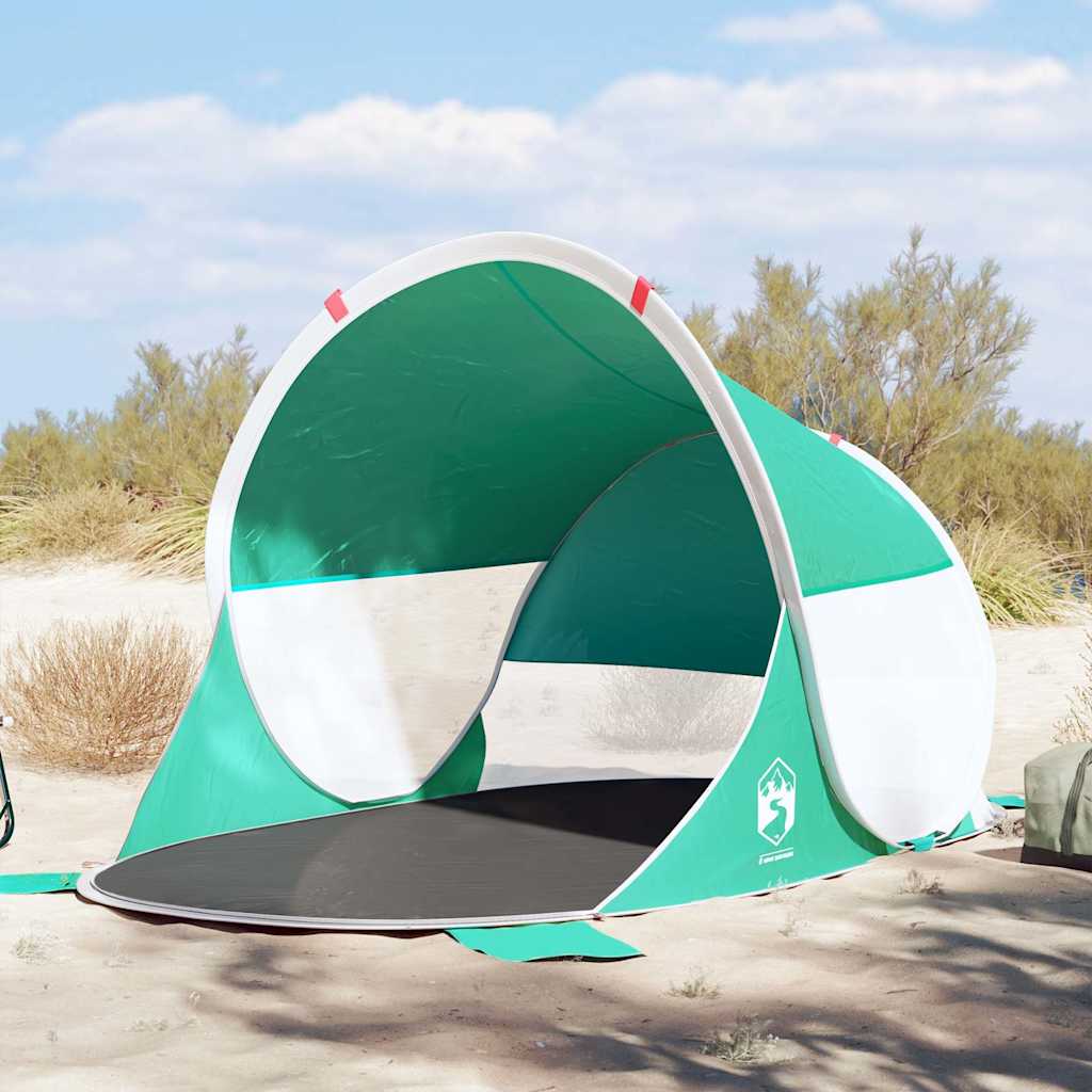 Šator za plažu morskozeleni prigodni vodootporni