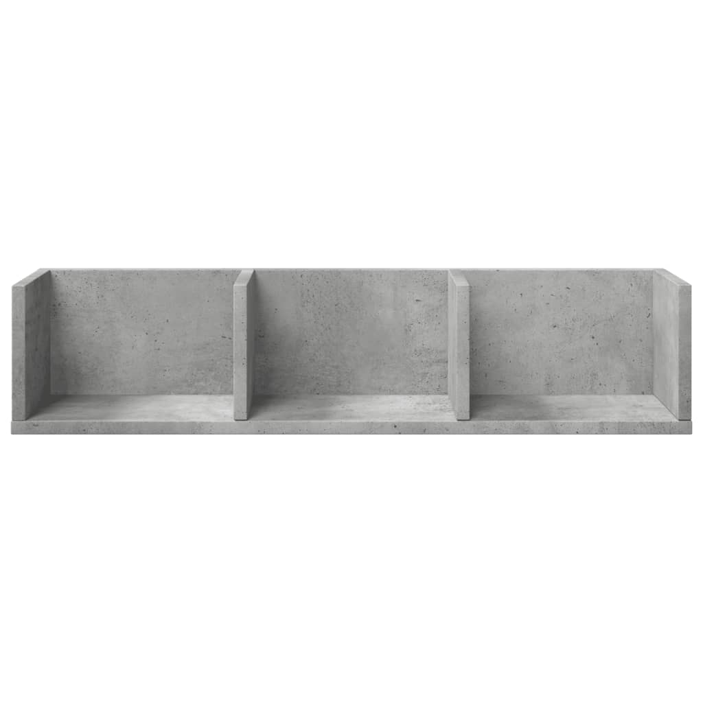 Zidni ormarići 2 kom boja siva betona 75x18x16,5 cm drveni
