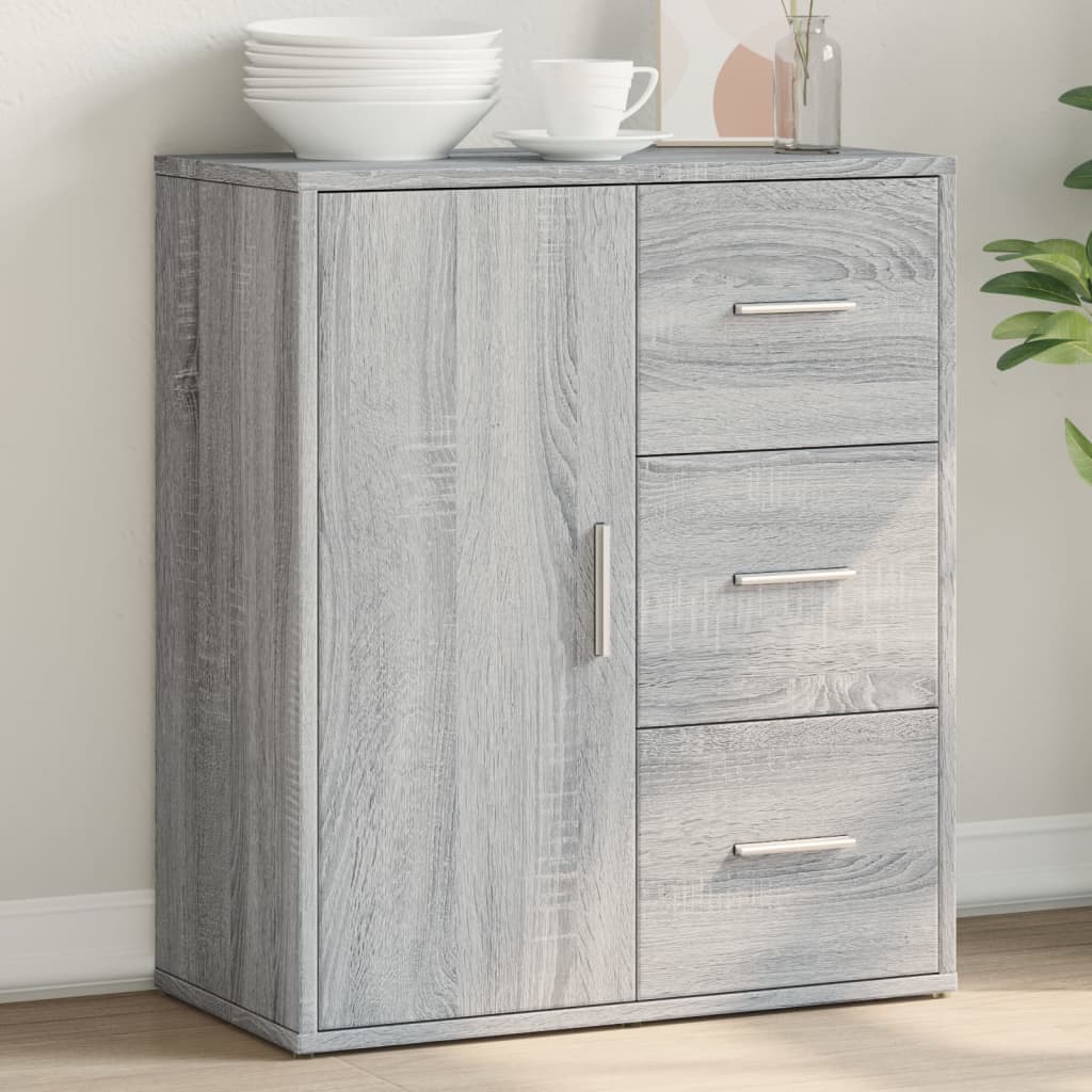 Komoda siva boja hrasta 60x31x70cm od konstruiranog drva