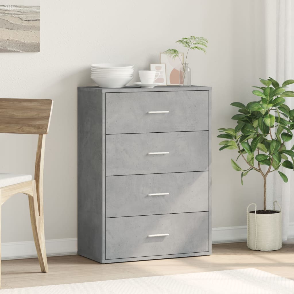 Komoda siva boja betona 60x31x84 cm od konstruiranog drva