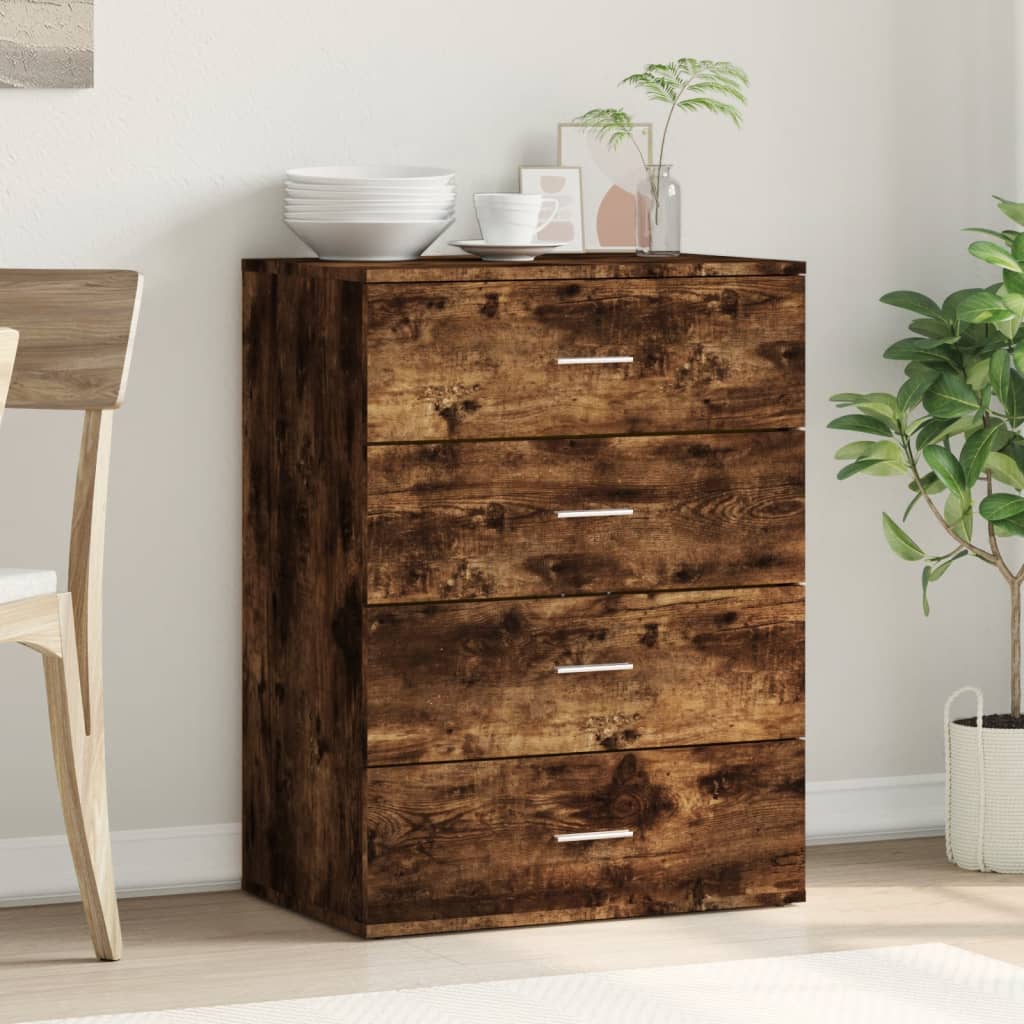 Komoda boja dimljenog hrasta 60x39x80 cm konstruirano drvo