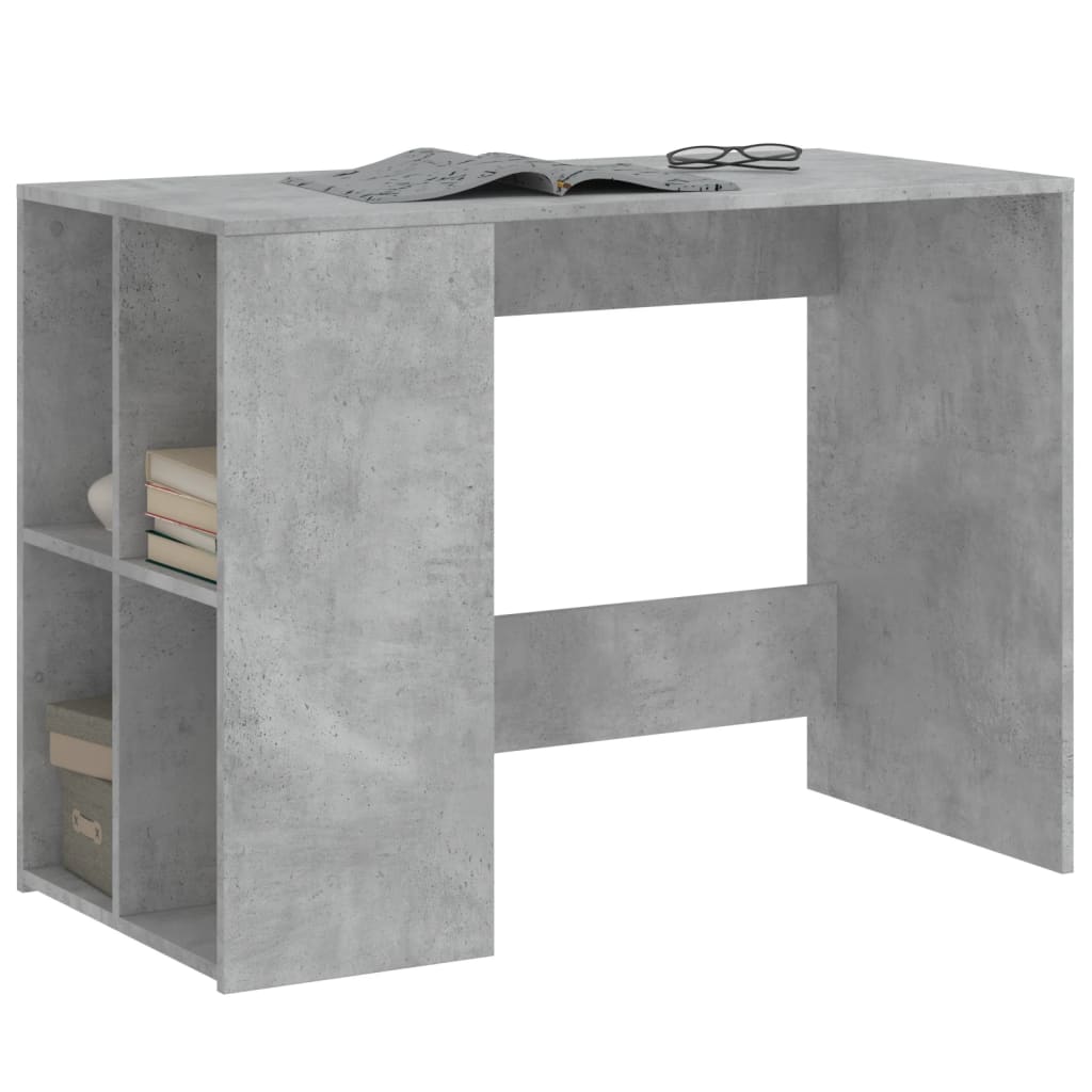 Radni stol boja betona 102 x 50 x 75 cm od konstruiranog drva