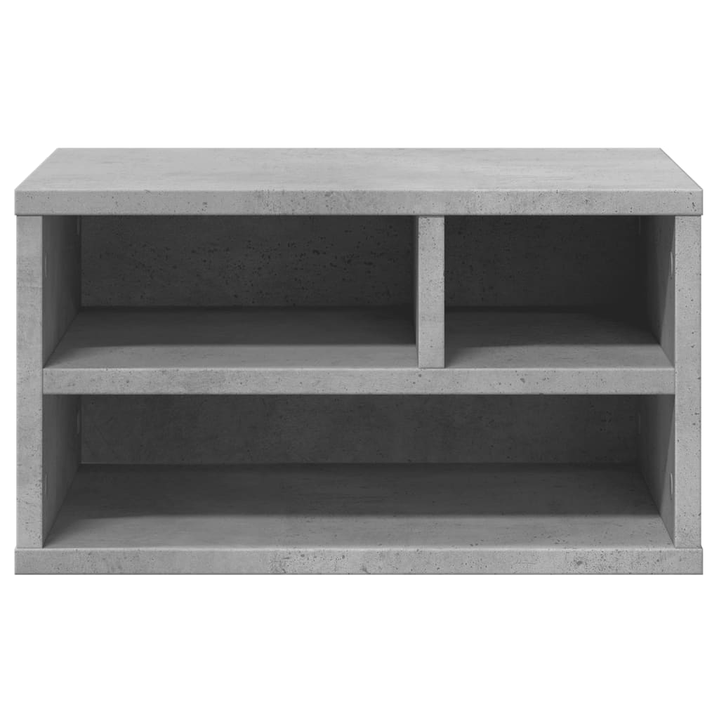 Stalak za pisač siva boja betona 40x32x22,5cm konstruirano drvo