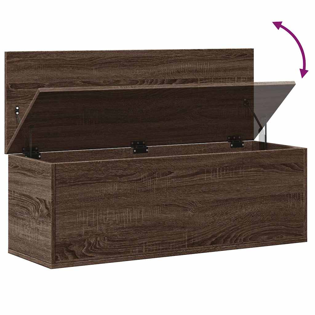 Kutija za pohranu boja hrasta 102x35x35 cm konstruirano drvo