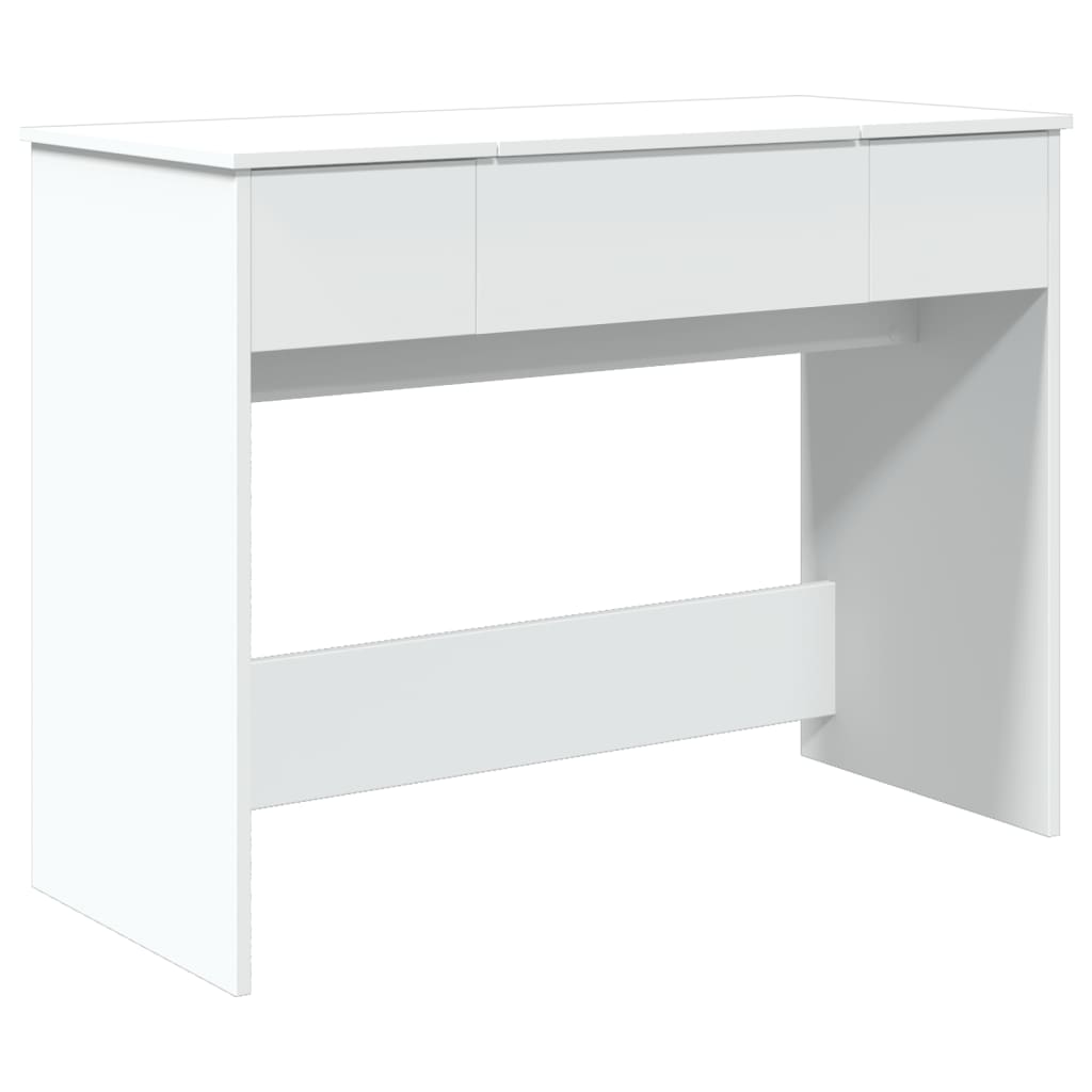 Toaletni stolić s ogledalom bijeli 100x45x76 cm