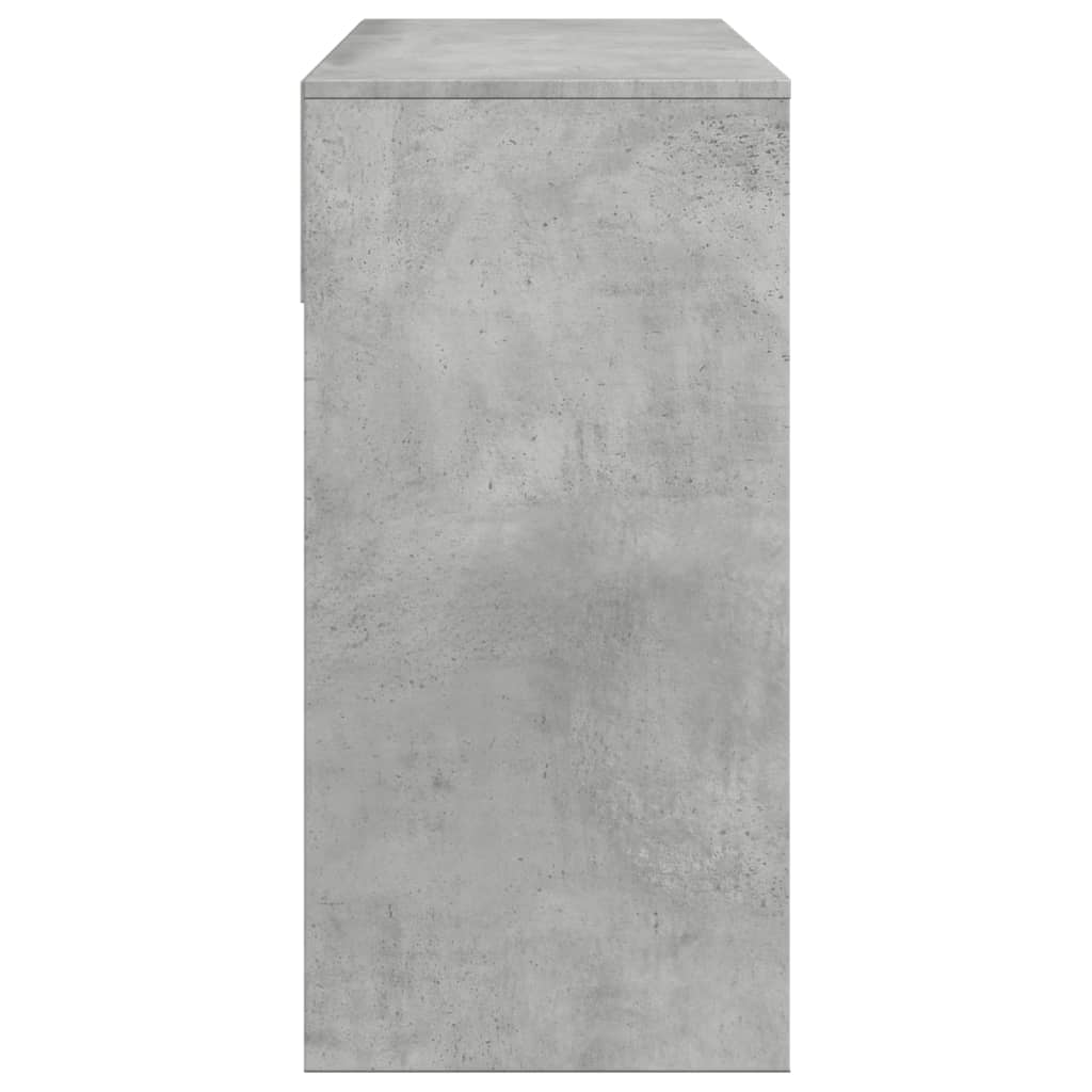 Toaletni stolić s ogledalom siva boja betona 80x39x80 cm