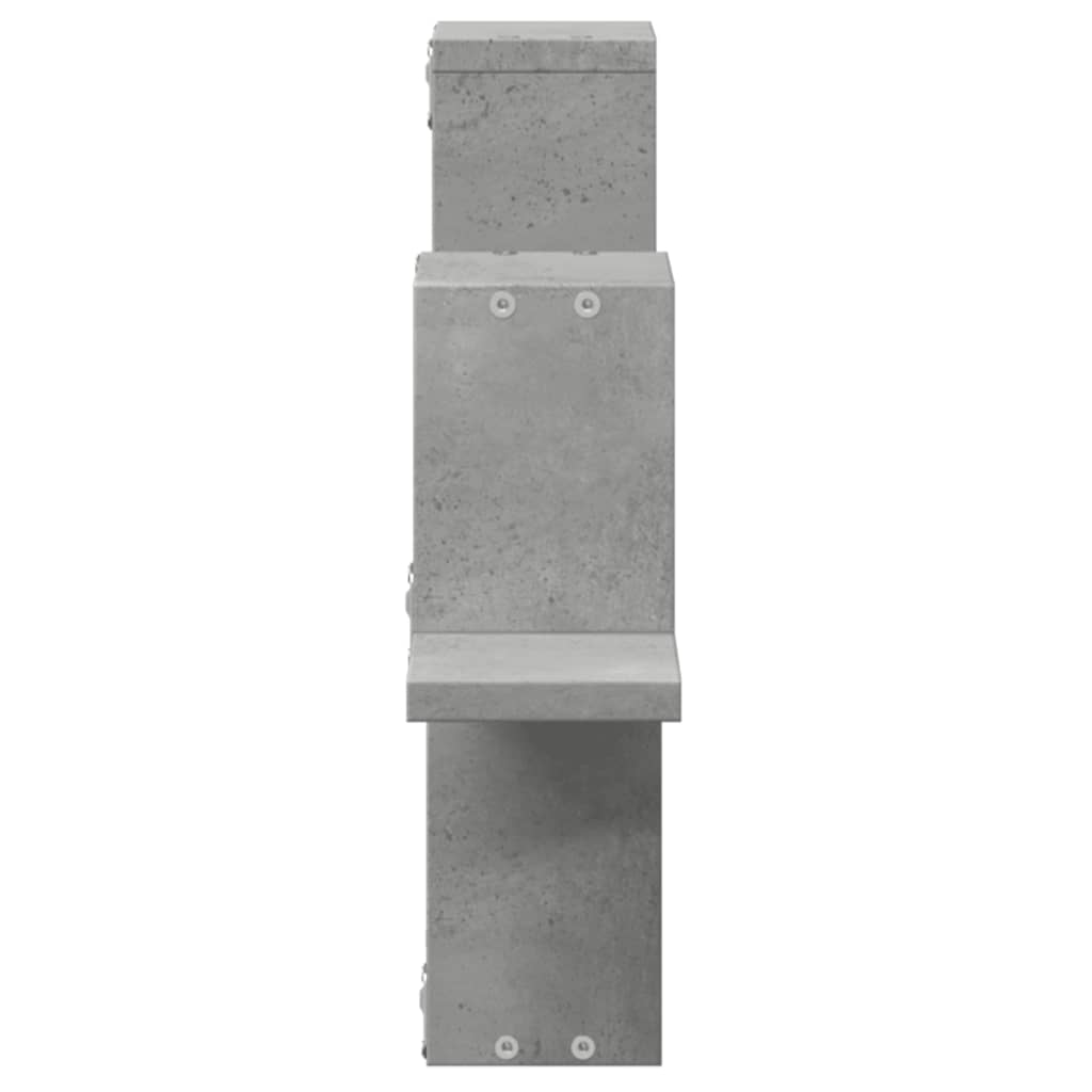Zidna polica siva boja betona 104,5x10x43 cm konstruirano drvo
