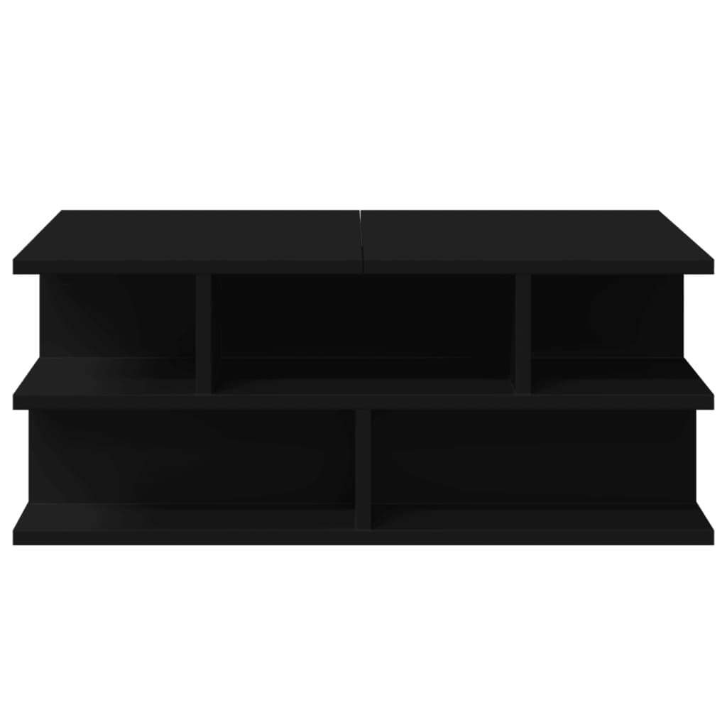 Stolić za kavu crni 70x70x29 cm od konstruiranog drva