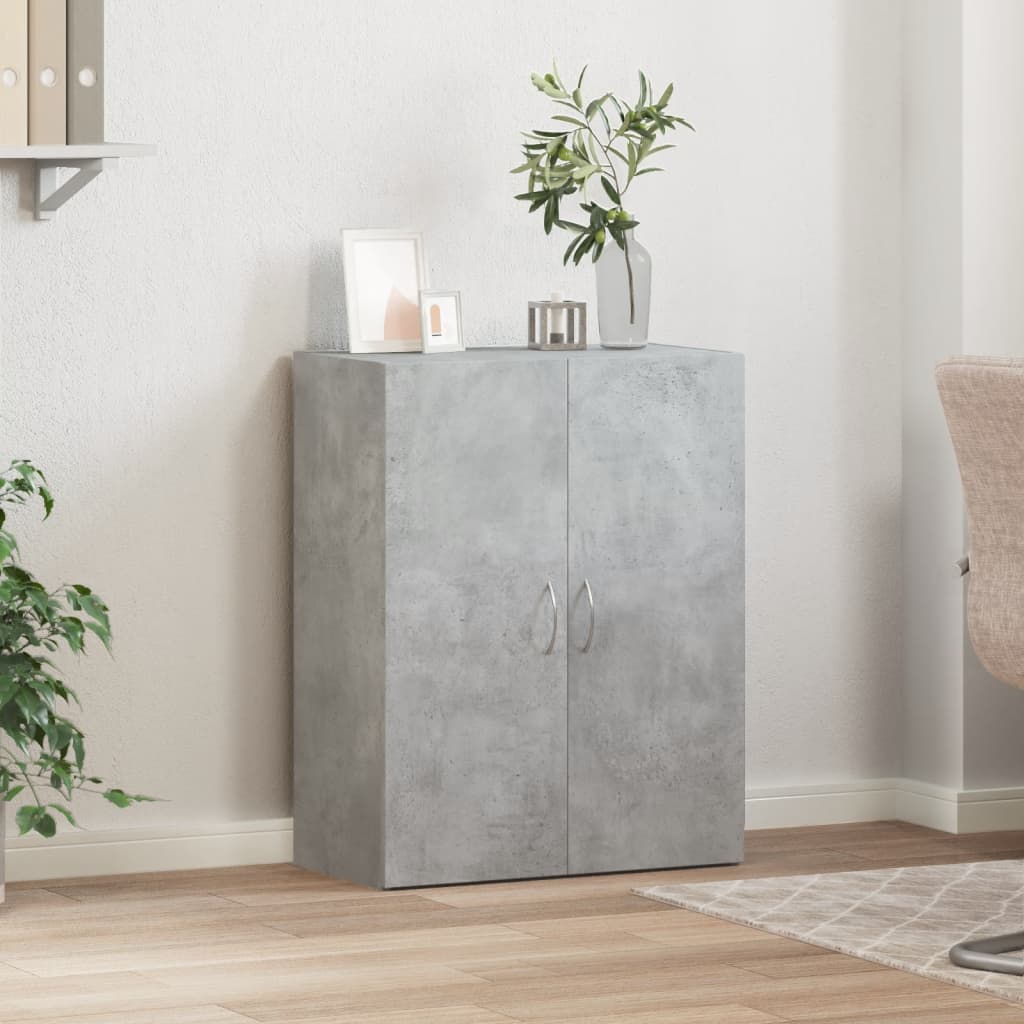 Ormarić za spise boja betona 60x32x77,5 cm konstruirano drvo