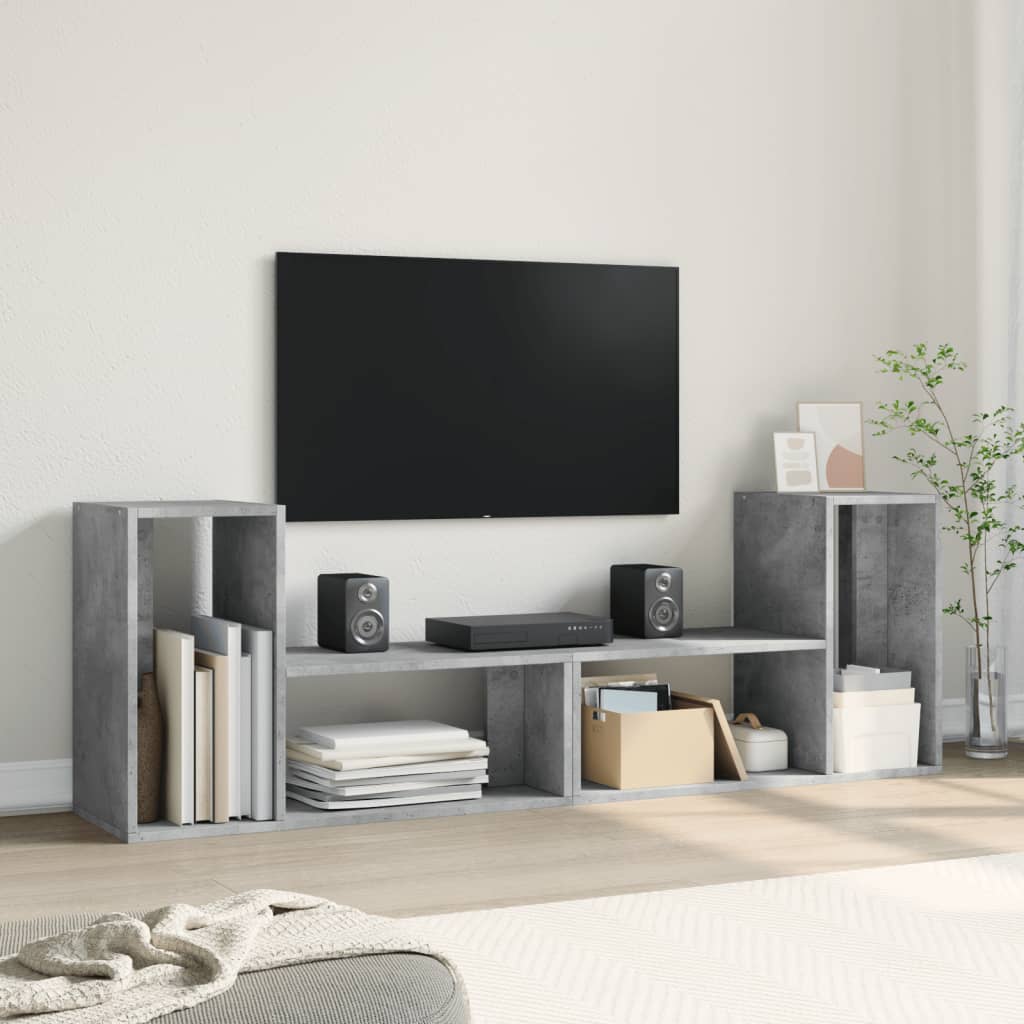 TV ormarići 2 kom Siva betona 75x30x50 cm konstruirano drvo