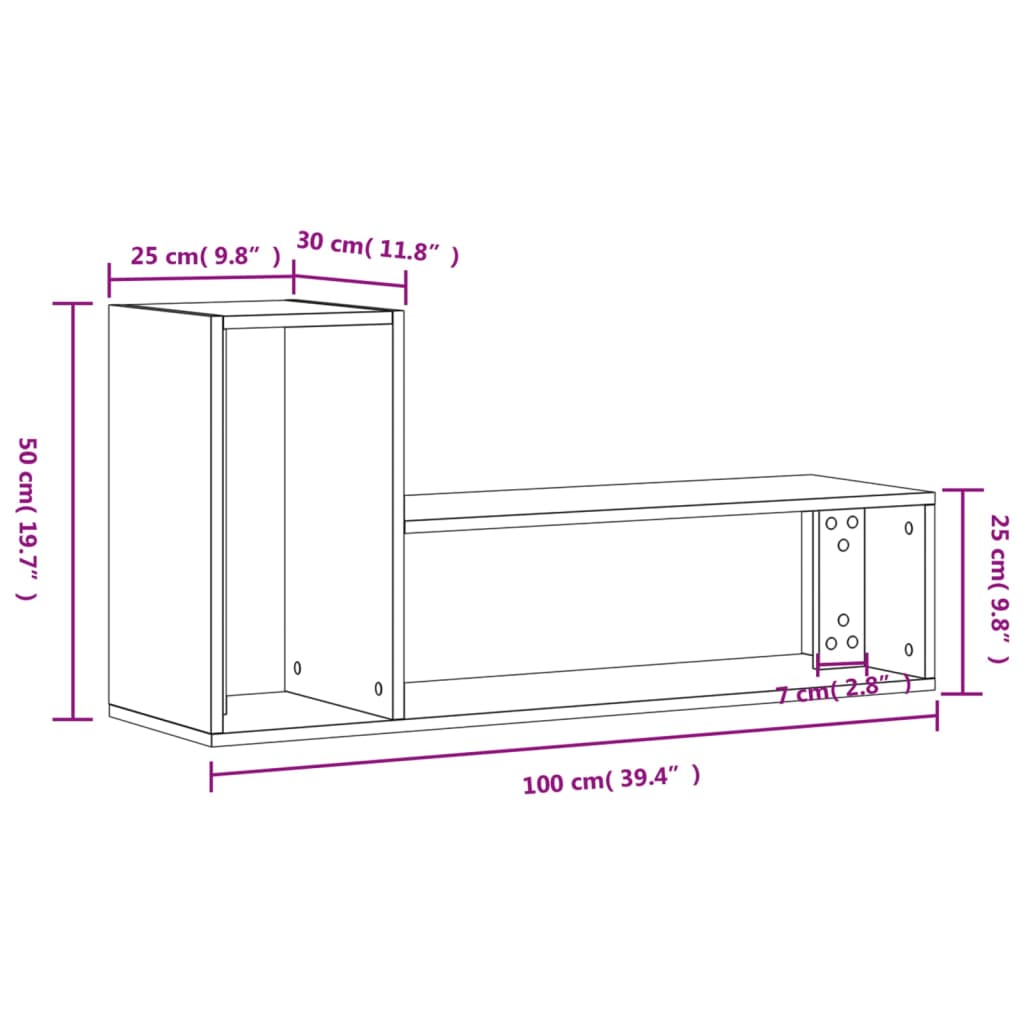 TV ormarići 2 kom bijeli 100 x 30 x 50 cm od konstruiranog drva