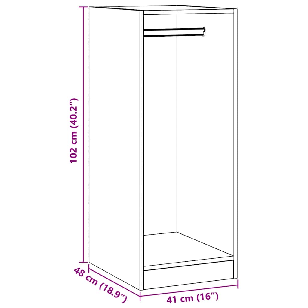 Ormar siva boja hrasta 48x41x102 cm od konstruiranog drva