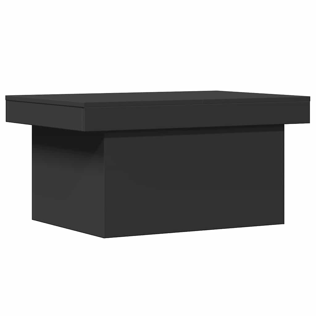 Stolić za kavu crni 80 x 55 x 40 cm od konstruiranog drva