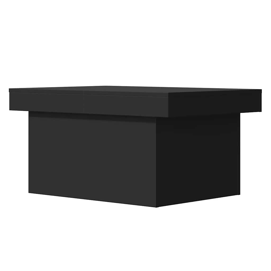 Stolić za kavu crni 80 x 55 x 40 cm od konstruiranog drva