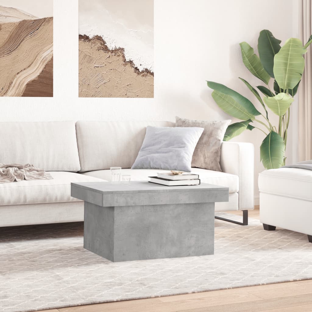 Stolić za kavu siva boja betona 100x55x40 cm konstruirano drvo