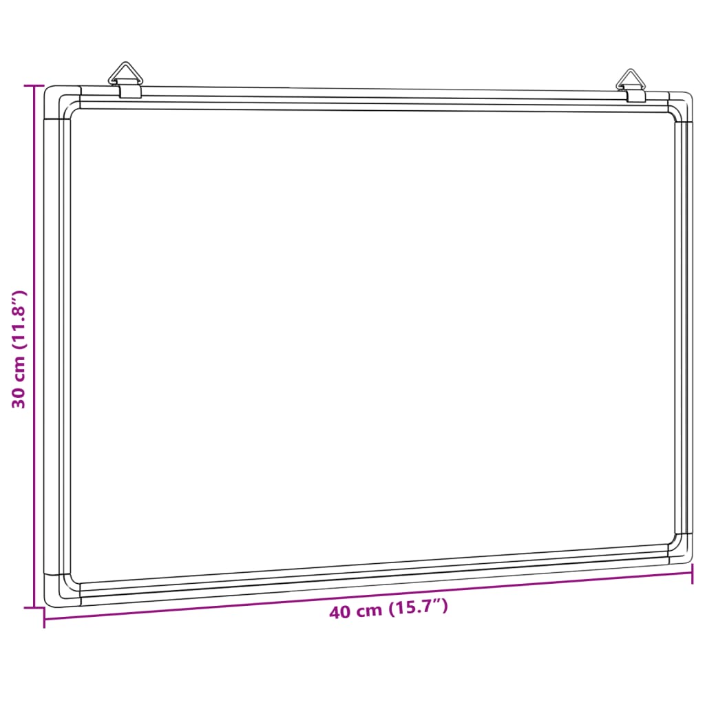 Magnetna ploča bijela 40 x 30 x 1,7 cm aluminijska
