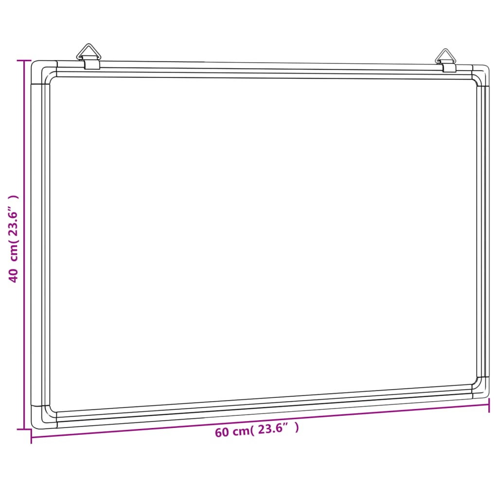 Magnetna ploča bijela 60 x 40 x 1,7 cm aluminijska