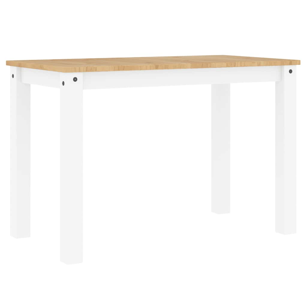 Blagovaonski stol PANAMA bijeli 112x60x75 cm masivna borovina