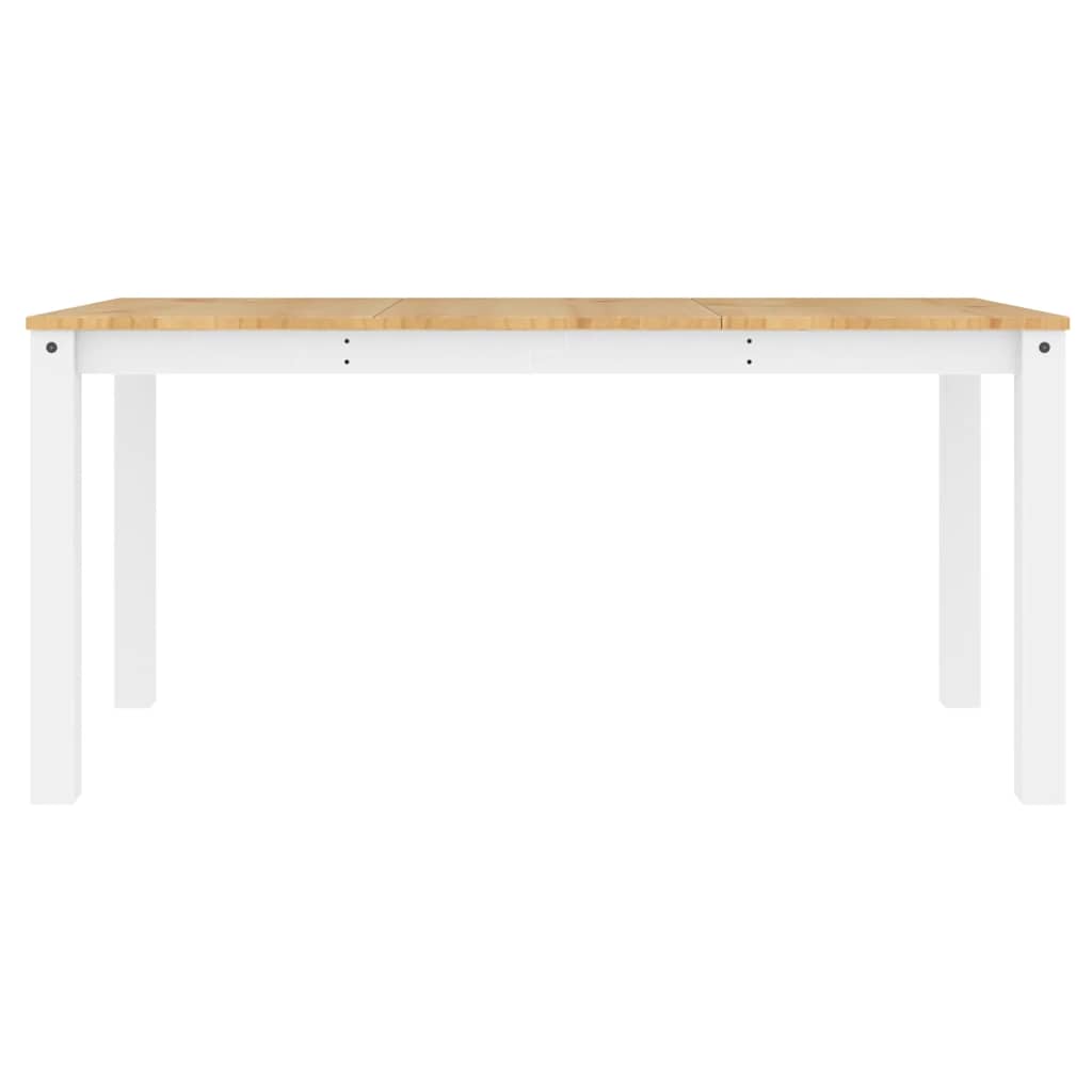 Blagovaonski stol PANAMA bijeli 160x80x75 cm masivna borovina