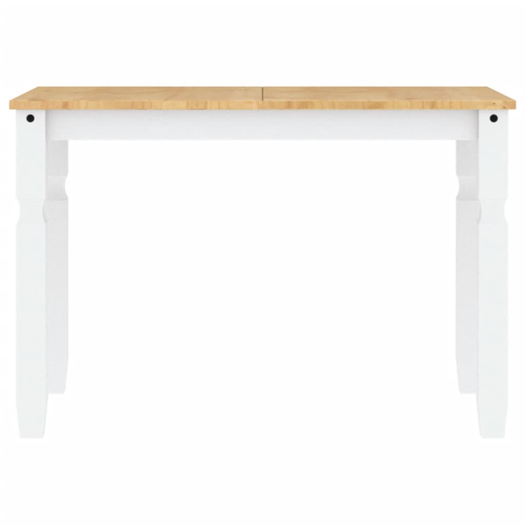Blagovaonski stol Corona bijeli 112x60x75cm od masivne borovine