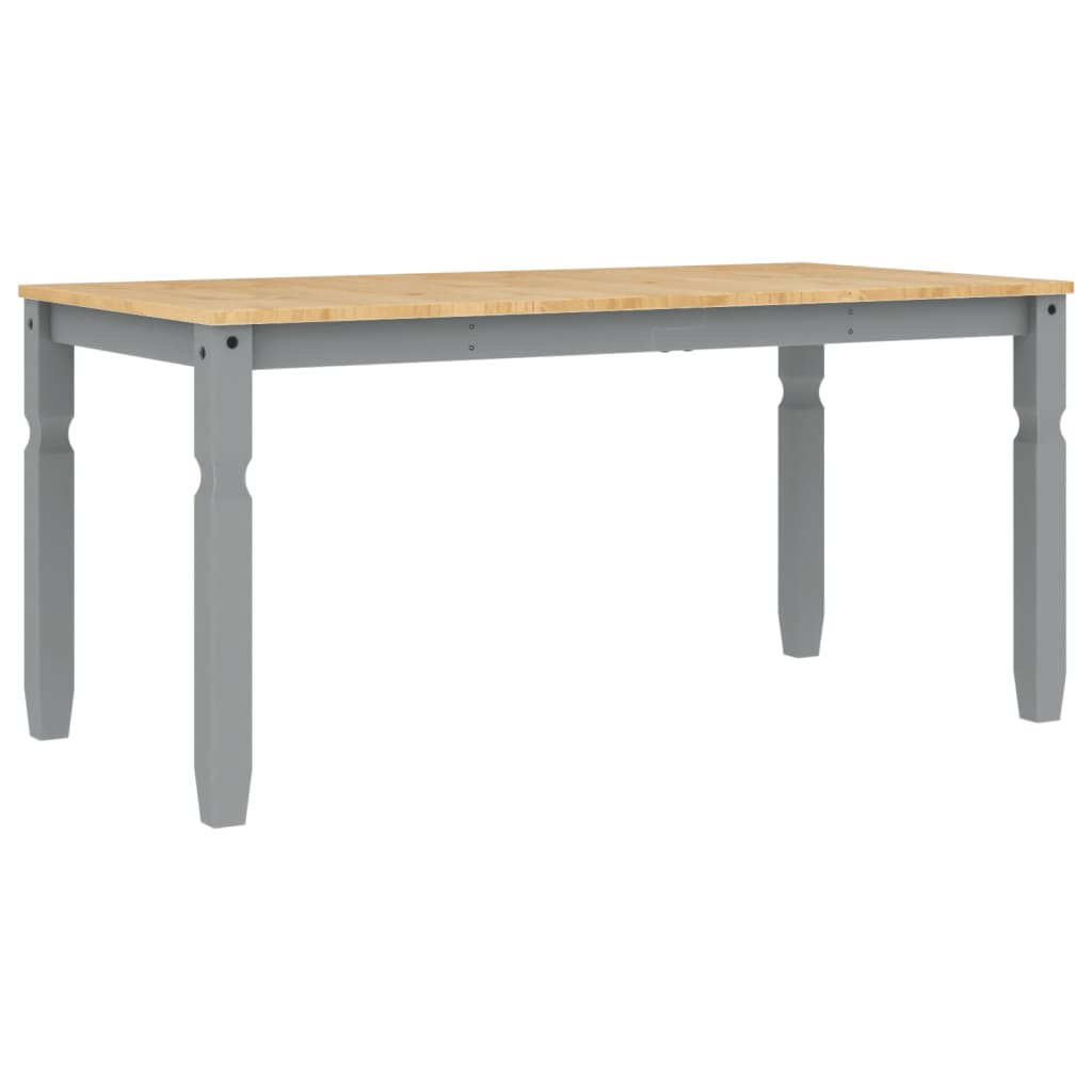 Blagovaonski stol Corona sivi 160x80x75 cm od masivne borovine
