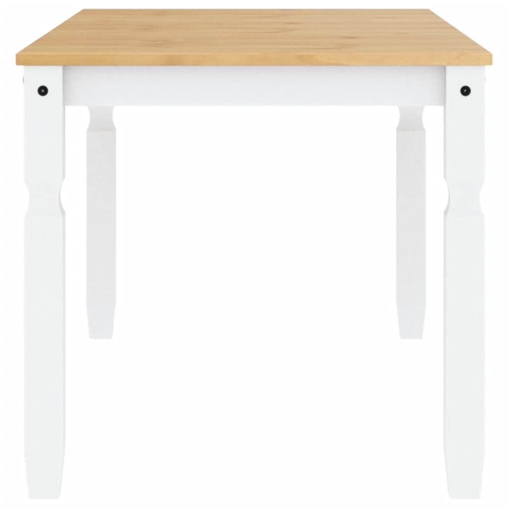 Blagovaonski stol Corona bijeli 160x80x75cm od masivne borovine