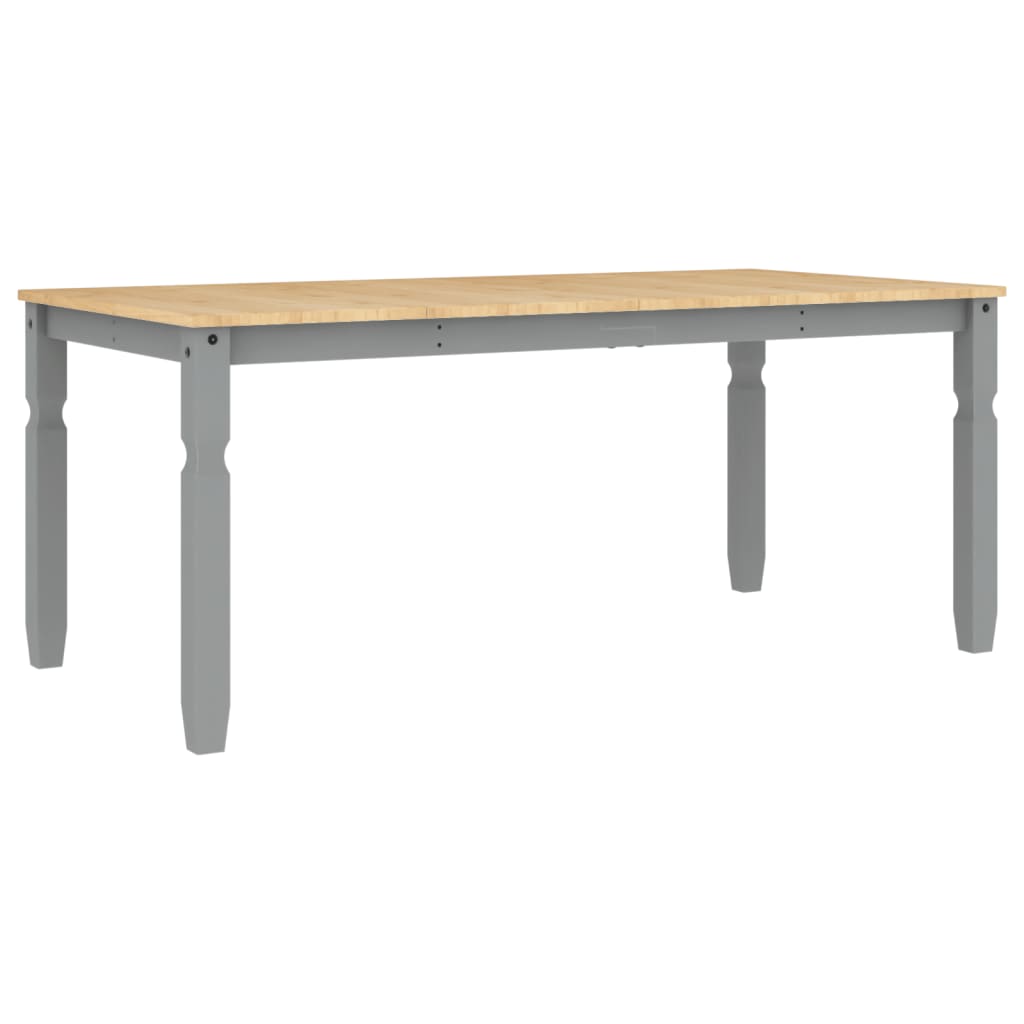 Blagovaonski stol Corona sivi 180x90x75 cm od masivne borovine